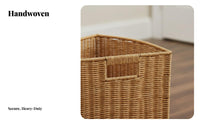 Corner Storage Basket Space Saving Fan-Shaped Storage Basket Imitation Rattan Corner Bin Long-Lasting Fan-Shaped Organizer