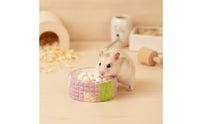 Textured Hamster Food Bowl Smooth Small Animal Food Dish Compact Ceramic Pet Bowl Multi-Purpose for Hamsters, Guinea Pigs, Enclosures