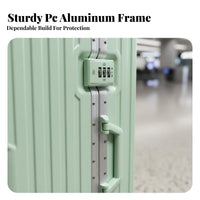 Large Capacity Hardside Luggage Combination Lock Hardside Telescoping Handle Suitcase Scratch-Resistant Hardshell for Travelers, Students, Vacationers, Vacation, Business Trip, Airport, Moving