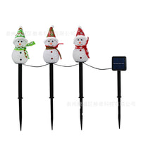 Solar LED Snowman Ground Light for Outdoor Garden Decoration