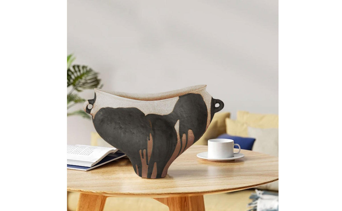 Vase Artistic Hand-Painted Vase Home Decoration for Living Room, Entryway, Showroom