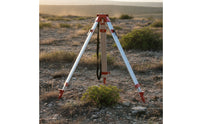 Aluminum Alloy Surveying Tripod Telescoping Surveying Tripod with Strap Adjustable Height Stable for Surveyors, Construction Sites, Field Work