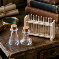 Dollhouse Miniature Laboratory Glassware Set - Test Tubes & Beakers