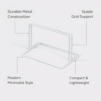 Wire Grid Display Panel for Photos, Tabletop Art Display Stand, Grid Display Rack for Home, Hanging Picture Wall for Dorm