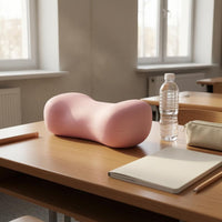 Contoured Memory Foam Rest Pillow Cloth Cover Office Rest Pillow Rounded Rectangular