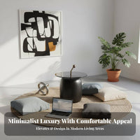 Light Luxury Round Three-Legged Table Italian Inspired Coffee Table with Storage Shelves stylish look Home Furnishing Minimalist Design for Apartment Dwellers, Homeowners, Interior Designers, Living Room, Small areas, Lounge Area, Office