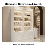 Cosmetic Display Cabinet Versatile Presentation Skincare Display Rack Sturdy and Resilient Elegance Product Shelving Unit for Retailers, Spa