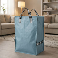 72L Laundry Bags with Backpack Mens Straps, Waterproof Moving Travel Bags, Foldable PP Woven Zippered Storage for Clothing and Bedding