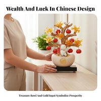 Chinese Treasure Basin Decoration Housewarming Gift Vessel of Gold Decoration Feng Shui Wealth Statue Auspicious Symbol
