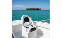 High-Back Boat Contoured Seat with Armrests Curved-Around Helm Seat with Armrests Contoured Helm Chair Padded for Boaters, Pilots, Boats, Yachts, RVs