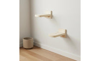 Wall-Mounted Cat Climbing Step Feline Perch Solid Wood Wooden Cage Shelf for Kittens