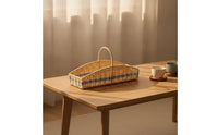 Handheld Basket with Handle Handwoven Woven Basket with Handle Sturdy for Tabletop