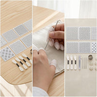 Japanese-Style Sashiko Embroidery Kit with Stencils Reusable Sashiko Embroidery Kit Geometric DIY for Beginners