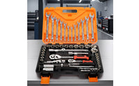 Portable Mechanics Tool Set Compact Socket and Ratchet Set Long-Lasting Bit Driver Comfortable for DIYers