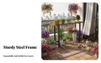 Floor-Standing Tiered Planter Shelf Indoor & Outdoor Use Flower Rack Multi-Tier Plant Stand Space Saving for Gardeners, Homeowners, Balcony, Patio, Living Room, Corner