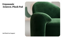 Nordic Design Upholstered Single Sofa Modern Minimalist Accent Chair Comfortable Backrest Seating Furniture Plush Upholstery for Business Owners, Interior Designers, Living Room, spa and salon, Reception Area, Home Office