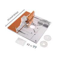 Router Table Insert Plate with Fence Aluminum Router Table Insert Plate Smooth for Carpenters