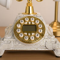 Ornate Vintage Button Phone Decorative Prop Desk Phone Eye-Catching for Collectors, Living Room, Office, Photo Studio
