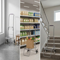 Foldable Hand Cart with Pull Handle for Shopping, Luggage, Delivery and Stairs