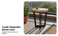 3 Pieces 3 Piece Rattan Furniture Set Weather-Resistant for Homeowners, Couples, Courtyard, Backyard, Poolside