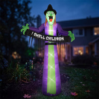 Spooky Halloween Inflatable Witch Scary Inflatable Witch Decoration Tall Sturdy for Yard, Lawn