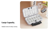Anti-Oxidation Compartmentalized Jewelry Case Large Capacity Multi-Compartment Organizer Adjustable Compartments retrieveory Container Keeps Items Organized for on-the-goers, Crafters, bureau Top, Bedroom, Drawer, Closet
