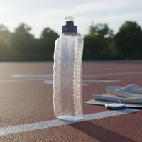 Curved Running Water Bottle Press to Drink Curved Running Bottle Resilient Polypropylene Material Handheld Water Supply for Runners, Athletes