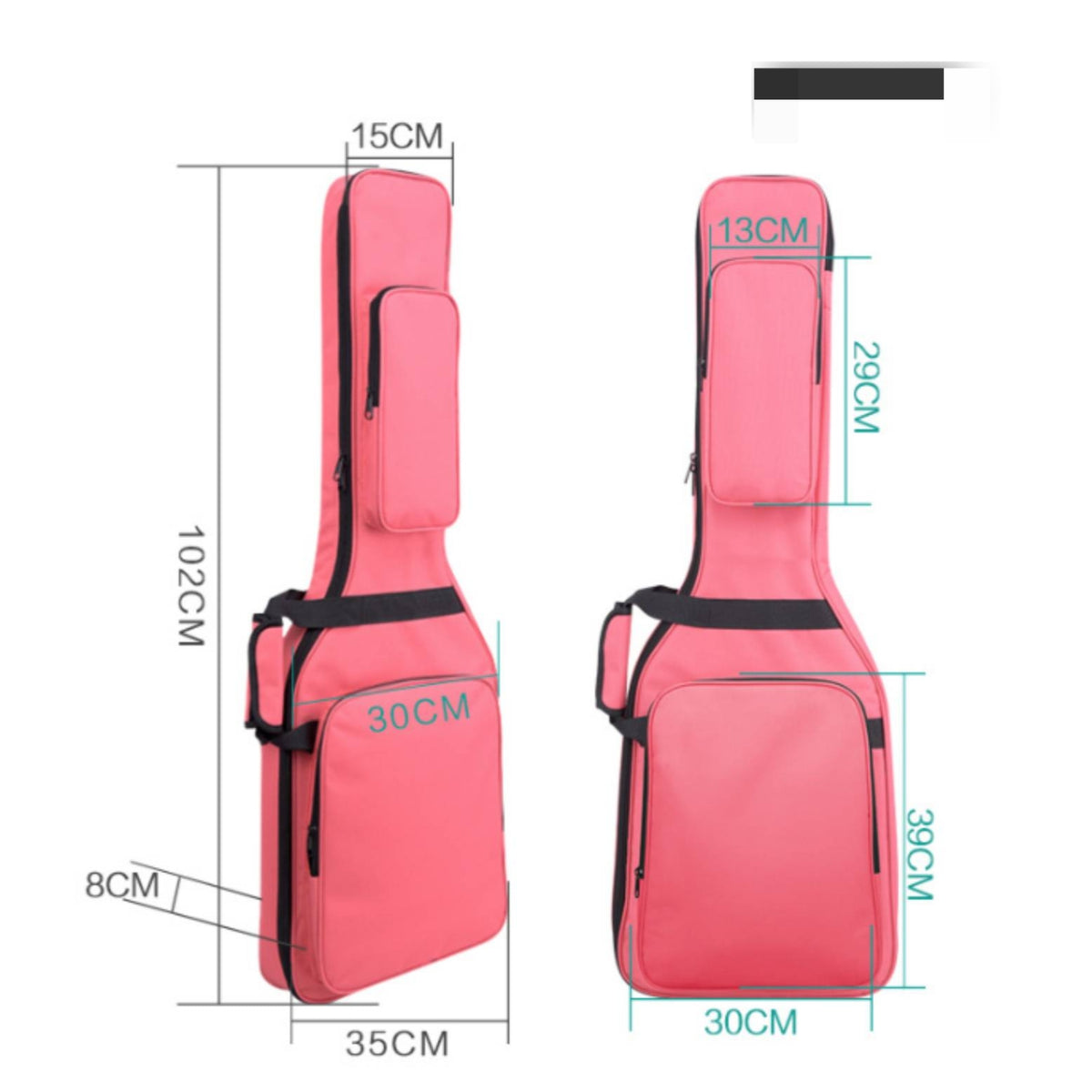 Electric Guitar Gig Bag Lightweight Guitar Gig Bag with Backpack Straps Water-Resistant for Artists, Students, Gigs, Rehearsals, Travel