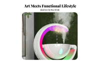 Silent Operation Water Drop Backflow Humidifier Easy-to-Clean Reservoir Anti-Levitation Humidifier Automatic Shut-Deactivated for Bedroom