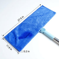 Cleaning Mop Head Replacement with Secure Fastening System, Reusable Microfiber Mop Pads