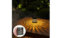 Decorative Solar Projection Wall Light with Metal Housing Wireless Solar Mandala Light Energy Saving Eco-Friendly for Courtyard