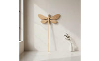 Wooden Dragonfly Clothes Pole Finely Polished Dragonfly Clothes Reacher Design Laundry Accessory