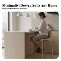 Nordic Design Saddle Seat High Stool with Backrest Light Luxury Saddle Seat Stool Modern Minimalist Counter Chair utilitarian Design for Bar Owners, Interior Designers, homeowners, Kitchen Island, Pub, Restaurant, morning dining corner