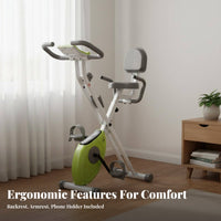 Foldable Exercise Bike Quiet Folding Exercise Bike Adjustable Resistance Indoor Pedaling Machine for Beginners, Apartment