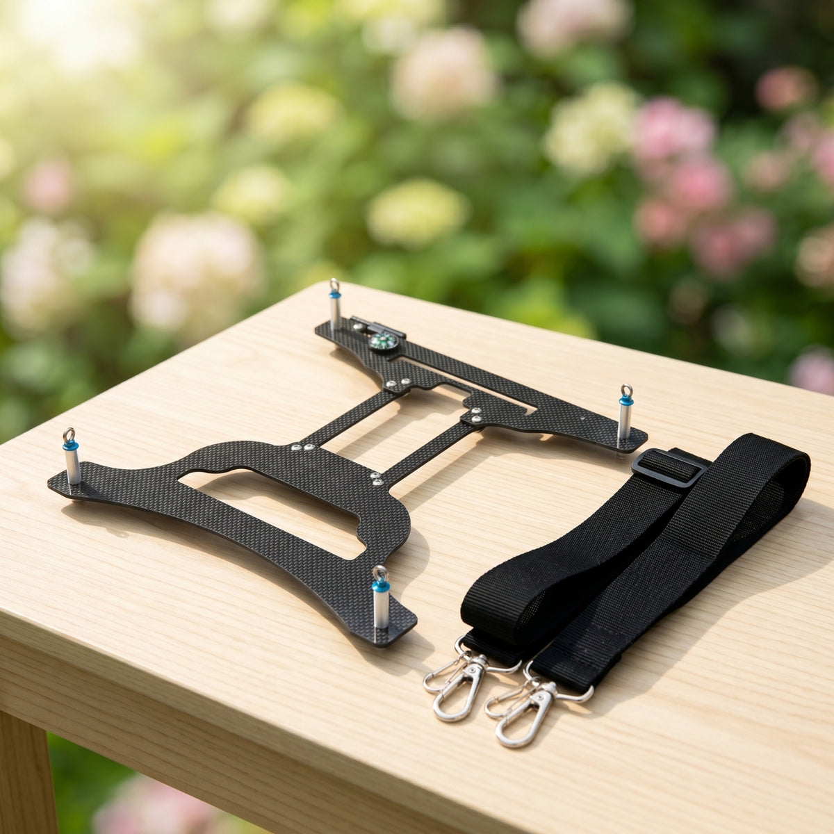 Remote Controller Tray with Shoulder Strap Metal Tray with Shoulder Strap Compact for Fixed-Wing Flyers, Flying Fields