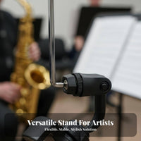 Saxophone Phone Holder Adjustable Saxophone Music Holder Trumpet Phone Mount Hands-Unrestricted Viewing Secure Clamp