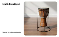 Handsliberated Playing Djembe Floor Stand Stable Support Drum Holder Portable Musical Instrument Accessory Collapsible Design for Percussionists, Musicians, Music Enthusiasts, Live Performance, Home Practice, Jam Sessions, Outdoor Gatherings