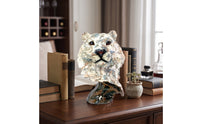 Head Figurine Freestanding Animal Bust Decorative Sculpture with Base for Office Desk, Beverage Cabinet, Entryway