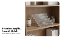 Clear Acrylic Display Stand Space-Saving Multi-Level Pin Holder Easy to Clean Tiered Display Stand for Collectors, Anime Fans, Desktop, Vanity