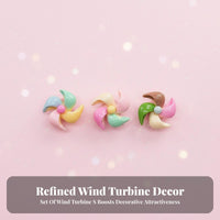 Mini Car Pinwheel Cute Design Colorful Car Windmill Easy to Install Twirling Flower for Drivers, Young Adults, Office Desk