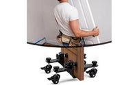 2 Pieces Door Installation Door Carrier Clamp-on Doors Carrier with Wheel Rolling Hardware for Home Improvers, Home Remodeling