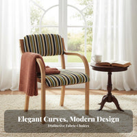Dense Wood Wooden Armchair with backrestrest backrest backrestrest Armchair with Wooden Legs Multi-Purpose Dining Chair Sturdy Build for Business Owners, Design aficionados, Office, Restaurant, Living Room, Bedroom