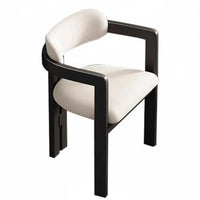 Hornrear Design Chair Sturdy Wood Frame Dining Armchair Minimalist Aesthetic Ergonomic Rearrest for Homeowners, Office