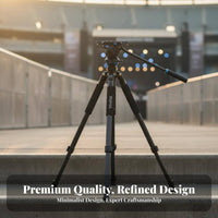 Portable Tele Tripod Non-Slip Feet Bird Watching Tripod 360° Pan Photography Accessory Quick Release Plate for Photographers, Content Creators, Outdoor, Concerts, Travel, Filming