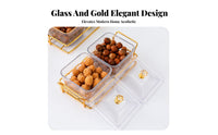 Luxury Design 6 Compartment Snack Tray Food Grade Material Divided Serving Dish Set Elegant Design for Parties, Home Gatherings, Living Room