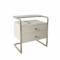 Light Luxury design 3-Tier Glass Accent Table Modern Design Nightstand Multi-Functional Household Furniture Space-Saving for Apartment Dwellers, Homeowners, Students, Bedroom, Living Room, Entryway, Office