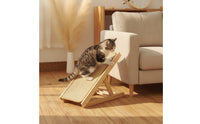 Cat Scratcher Ramp with Wooden Frame Adjustable Cat Scratcher Ramp Multi-Angle Pet Supply for Cats, Kittens, Living Room, Apartments