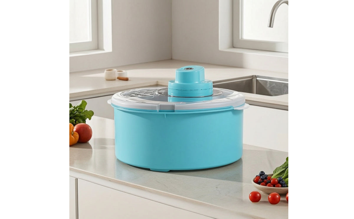 Salad Dryer Electric Vegetable Dryer Automatic Fruit Washer for Active Cooks, Families, Meal Prep