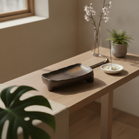 Fruit Serving Footed Tray Irregular Tray with Legs Rustic for Tea-Serving Areas, Table Styling
