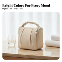 Fluffy Makeup Bag Portable Travel Makeup Case Lightweight for Bathroom, Women
